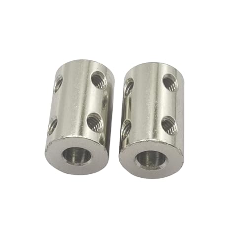 5Pcs 6mm to 6mm Bore Rigid Coupling Set,Steel Rigid Motor Shaft Coupler Adapter with Screws for CNC Machine 3D Printer RC Motor Accessories and DIY - size: 6mm to 6mm