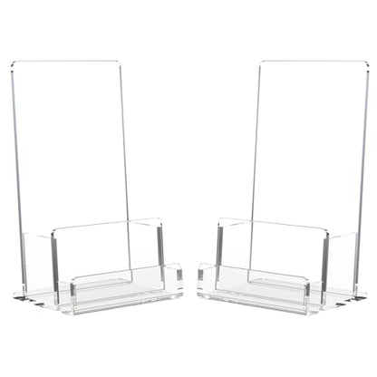 HIIMIEI Flyer and Business Card Holder: Acrylic Brochures Holder 4 x 6 - size: 4x6