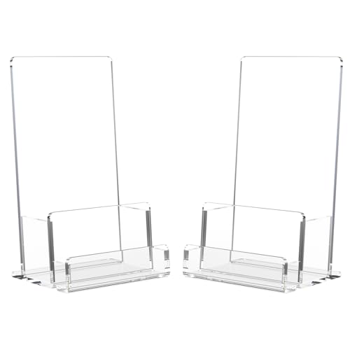 HIIMIEI Flyer and Business Card Holder: Acrylic Brochures Holder 4 x 6 - size: 4x6