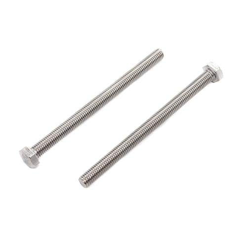 1-Pack M10 x 170mm Hexagon Screws Hex Bolts with M10 Hex Nuts Flat Washers/Spring Lock Washers Set, 304/18-8, Plain Finish - size: 1-Pack M10 x 170mm