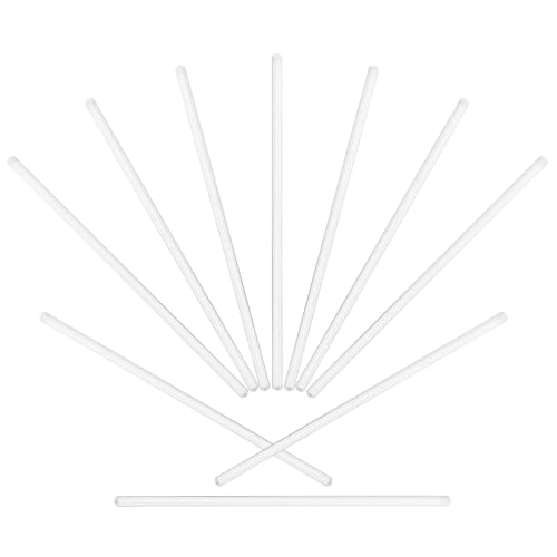 10 Pcs Glass Stirring Rods 9.84" Length 6mm Dia Sticks Lab Stirring Rods - size: 250mm