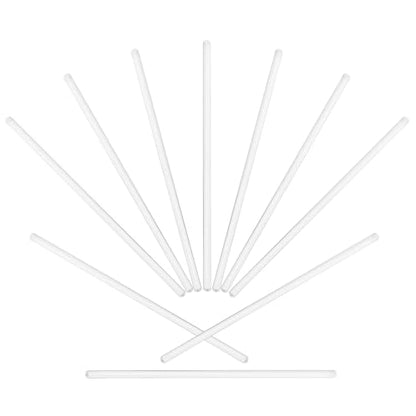 10 Pcs Glass Stirring Rods 9.84" Length 6mm Dia Sticks Lab Stirring Rods - size: 250mm