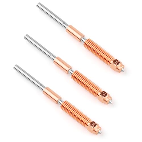 3 Pcs 0.4mm 3D Printer Nozzles Replacement for Creality K1C/Ender 3 V3/V3 Plus 3D Printer Parts Accessories,Quick-Swap Nozzle with Titanium Alloy Heat Break Copper Alloy & Hardened Steel