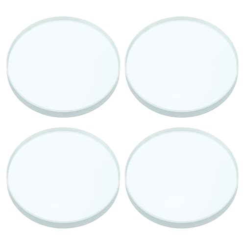 PATIKIL Concave Lens, 150mm Focal Length 50mm (1.97") Diameter Round Glass Magnifying Telescope Lens Trial Set Ground Edge for Lab Physics Class Optics, 4 Pcs - size: -150mm FL, 50mm Dia.