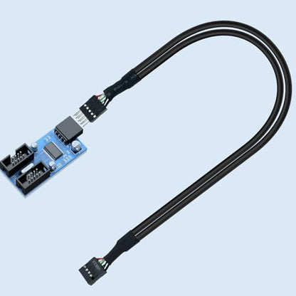 SDTC Tech 2 Pcs USB Header Extension Cable USB 2.0 9-Pin Male to Female - size: 20.3 inches