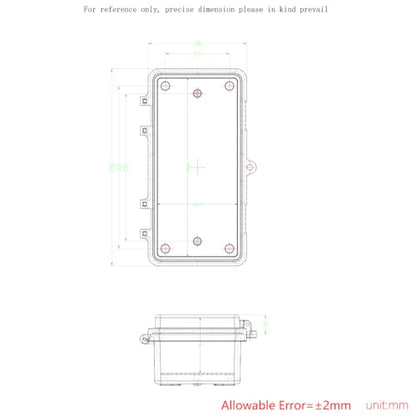 Junction Box, Hinged Grey Clear Cover IP67 Waterproof ABS Project Box with Mounting Plate Electrical Box Enclosure with Wall Bracket 7.9 x 3.9 x 2.8inch(200x100x70mm) - color: Transparent, size: 7.9"x3.9"x2.8"
