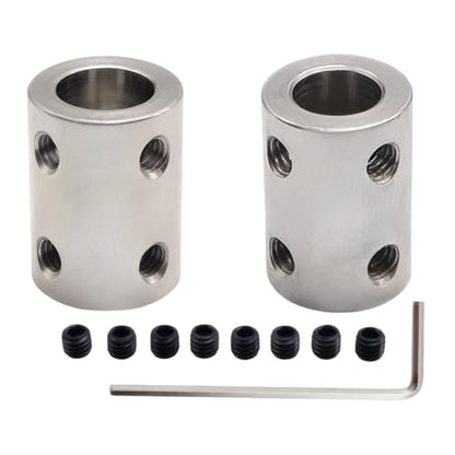 8mm to 10mm Stainless Steel Shaft Coupler, 2Pcs - size: 8-10mm