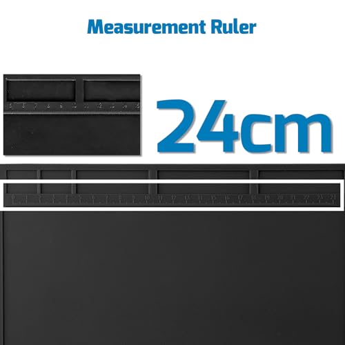 WEP M150 Silicone Soldering Mat 12.9x8.2 inches Heat-resistant with 5 Function Zones, Soldering Mat for, electronics repair, DIY Projects - size: 12.9x8.2 inches