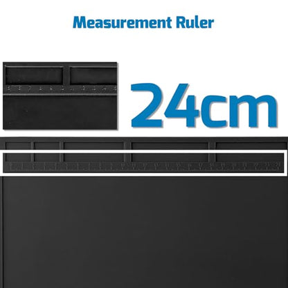WEP M150 Silicone Soldering Mat 12.9x8.2 inches Heat-resistant with 5 Function Zones, Soldering Mat for, electronics repair, DIY Projects - size: 12.9x8.2 inches