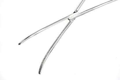 SE 16-Inch Stainless Steel Curved Forceps - Self-Locking, Serrated Tip for Precision Grip and Clamping - Perfect for Crafting, Fishing Tasks, Jewelry Making, and More! -616FC - size: 16", style: Curved