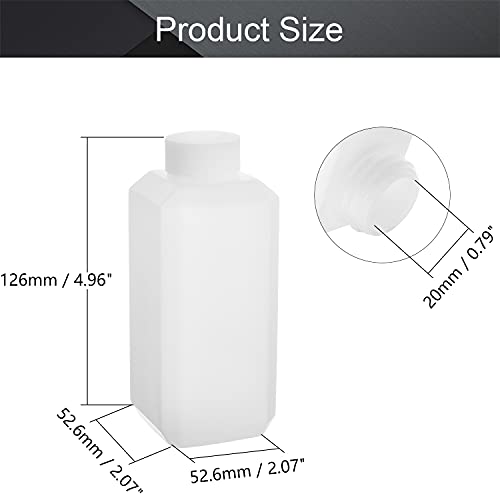 Othmro 10pcs Plastic Lab Chemical Reagent Bottles, 250ml/8.5 oz Small Mouth Liquid/Solid Square Sample Storage Container Sealing Bottles with Cap White - color: 10Pcs 8oz