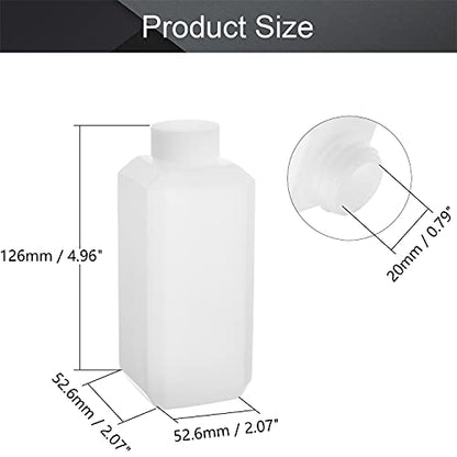 Othmro 10pcs Plastic Lab Chemical Reagent Bottles, 250ml/8.5 oz Small Mouth Liquid/Solid Square Sample Storage Container Sealing Bottles with Cap White - color: 10Pcs 8oz