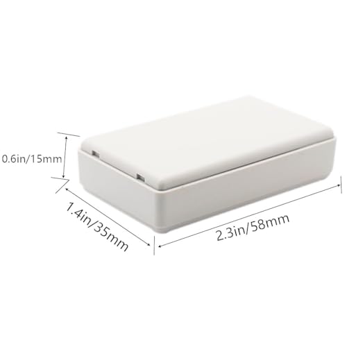 Zulkit 12Pcs Project Boxes ABS Plastic Electrical Project Power Case Small Junction Box White 2.28 x 1.38 x 0.59 inch (58 x 35 x 15 mm) - color: 12 PCS, size: 2.28" x 1.38" x 0.59"