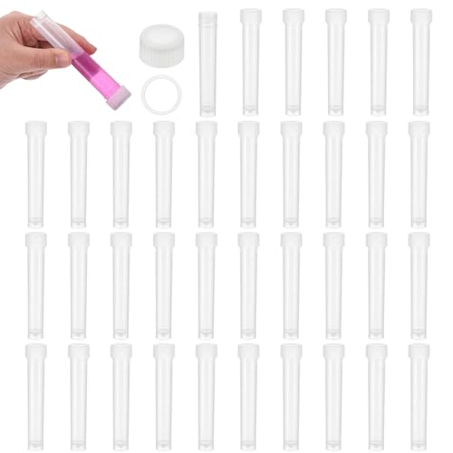 PATIKIL 10mL Plastic Cryogenic Vial, 64Pcs Cryogenic Storage Tube Lab Frozen Test Tube Container Storage Screw Cap for Lab Laboratory Science, White Clear - color: White, size: 10ml
