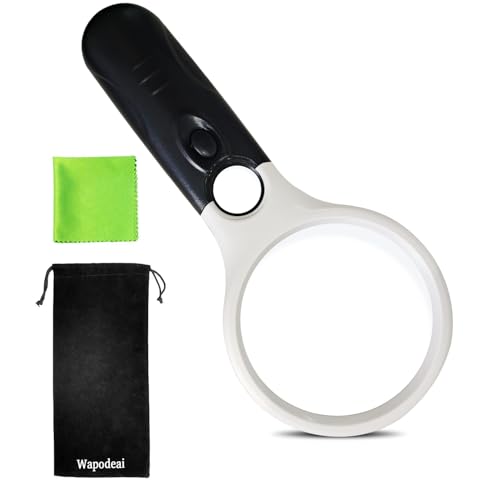 Wapodeai 3X 45X High Magnification, Suitable for Reading - color: White&black