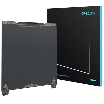 Creality Official K1C Build Plate, 235x235mm Smooth Surface PEI Sheet Magnetic Flexible Spring Steel Bed Plate for 3D Printer K1 SE/K1/Ender 3/3 V2/3 V3/3 V3 KE/3 V3 SE (Without Magnetic Base) - color: Smooth Black, size: K1C/K1SE