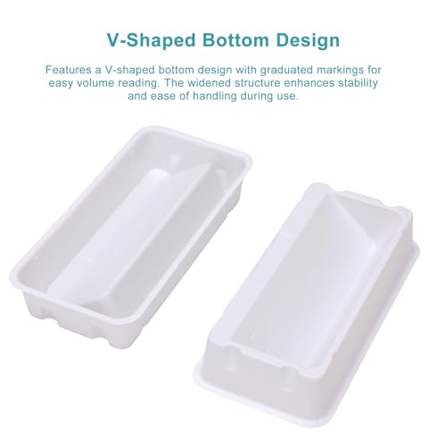 stonylab Reagent Reservoir, 50 ml Polystyrene (PS) Plastic Sample Reservoirs with Graduated Markings, 20 pcs, Laboratory Pipettor Accessories, Disposable Liquid Handling Boat - size: 50 ml