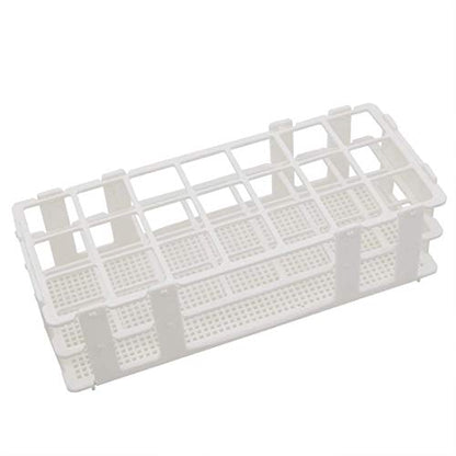 3 Packs Plastic Test Tube Rack, 21 Holes Lab Test Tube Rack Holder for 30mm Test Tubes, White, Detachable (21 Holes) - color: 21 Holes