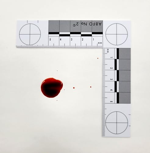 Crime Scene Number 2 Photomacrographic Scale, Metric - 5 Pack - for Bitemark Measurement and Photography - L-Shape