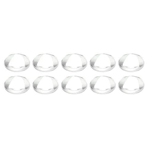 PATIKIL Diameter 10mm Double Convex Lens, 10 Pcs Acrylic LED Optical Convex Condenser Lens for Physics Classrooms Labs, Transparent