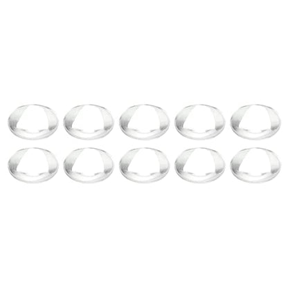 PATIKIL Diameter 10mm Double Convex Lens, 10 Pcs Acrylic LED Optical Convex Condenser Lens for Physics Classrooms Labs, Transparent