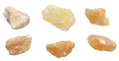 EISCO 6PK Raw Calcite, Mineral Specimens - Approx. 1" - Geologist Selected & Hand Processed - Great for Science Classrooms - Class Pack