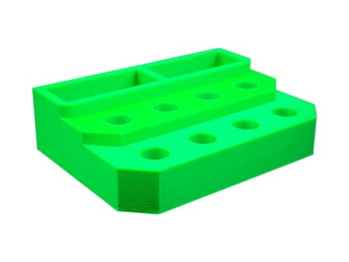 Slide Stand-14mm Eight Spaces with Segmented Storage (Green) - color: Green