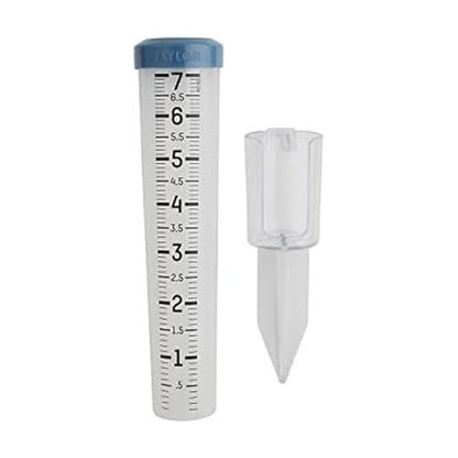 Taylor Freeze Proof Silicone Rain Gauge 7 Inch Capacity, Teal - size: 7 Inch