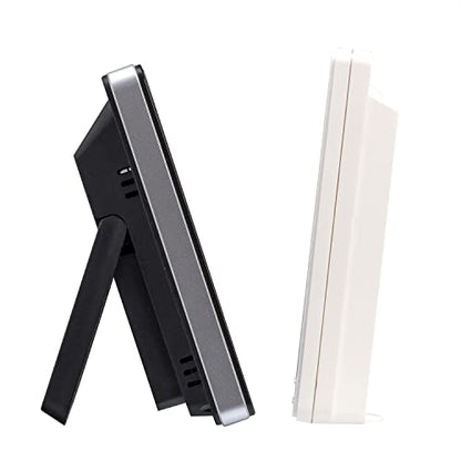 Taylor in/Out Wireless Thermometer with Remote Sensor and Clock - color: Black