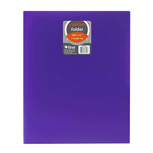 C-Line Two-Pocket Heavyweight Poly Portfolio, Purple, Letter, 25/CT (33959) - color: Purple, size: 25-Pack
