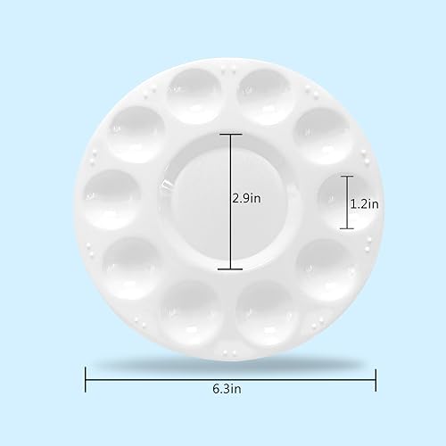 Hulameda 12pcs Paint Tray Palettes,Plastic Paint Pallets for Kids to Paints - color: 12pcs