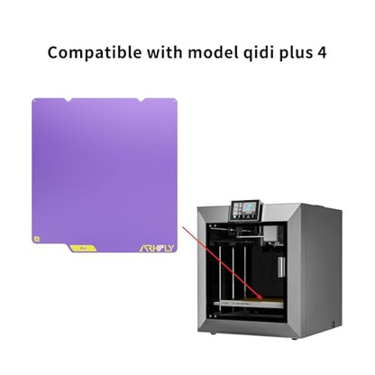 FYSETC Upgraded Build Plate for Qidi Plus4: 320 * 310 mm Conweb Cool Print Bed Dual Texture PEI Sheet Special for PLA Keep Printing 720H Saving Energy 42kwh - Purple