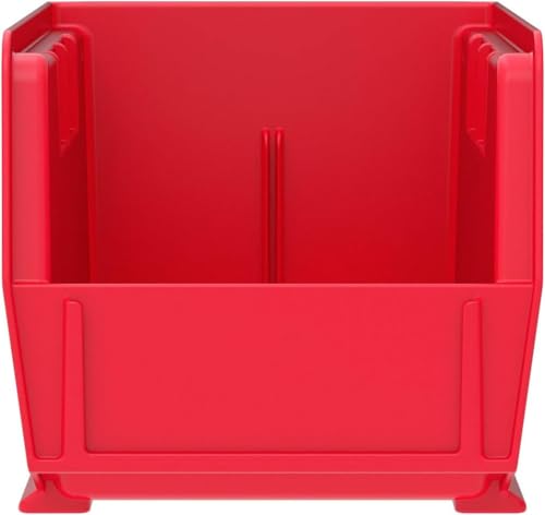 Akro-Mils 30230 AkroBins Plastic Storage Bins, 11"x5"x5", Red, 12-Pack - color: Red