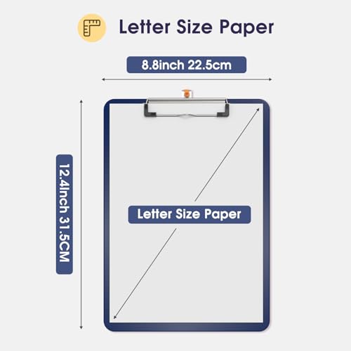 Plastic Clipboards, Blue 8.5x11 Clip Board - color: Blue