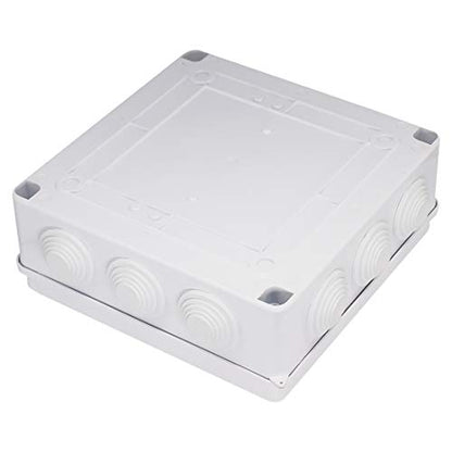 Zulkit Junction Box ABS Plastic Dustproof Waterproof IP65 Universal Electrical Boxes Project Enclosure White 7.9 x 7.9 x 3.1 inch (200 x 200 x 80mm) - size: 7.9" x 7.9" x 3.1"