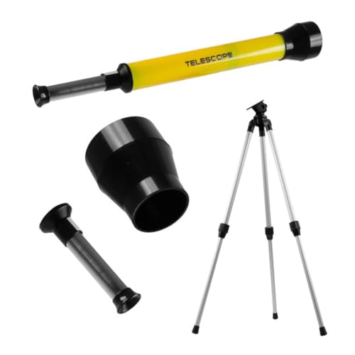 Telescope for Kids with Tripod - 40mm Beginner Optical Viewer with Adjustable Stand and 30x Magnification for Science and Astronomy by Hey Play
