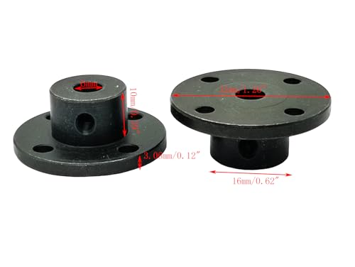 5Pcs Black 6mm Flange Shaft Couplings,Rigid Flange Guide Shaft Coupler Motor Connector Shaft Axis Fittings for DIY RC Model Motors - size: 6mm