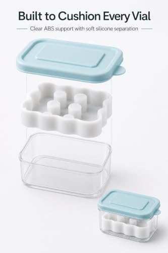 2-Pack 3 ml Peptide Vial Organizer, 24 Slots - color: Blue, size: 3ml*12slots-2pcs