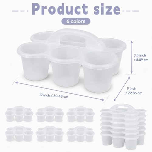 6 Pack Classroom Caddy With Handle for School Supplies, Clear - color: Clear