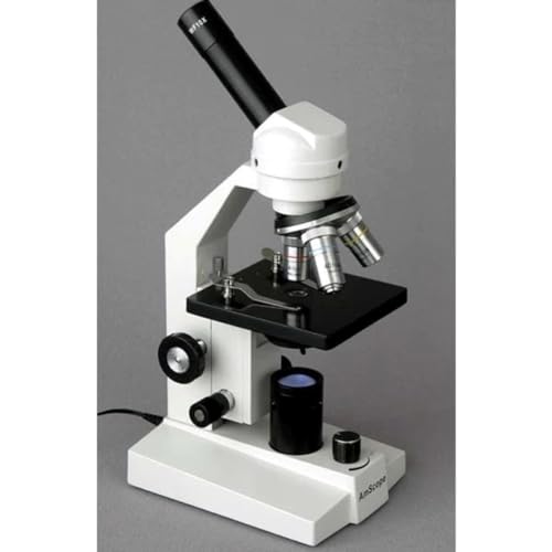 AmScope M200-LED Cordless Monocular Compound Microscope, WF10x Eyepiece