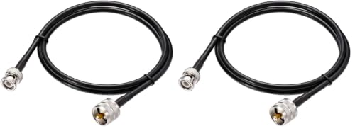 Eightwood UHF PL259 Male to BNC Male Cable RG58 Coax 3 Feet for CB Radio, Ham & Amateur Radio, SWR Meter (Pack of 2) - size: 3 feet (Pack of 2)