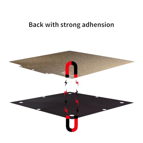 3D Printer Accessories Adventuer 5M Pro Platform Bottom Sticker 235×235mm: High Temperature Resistant Hardened Surface 8 Hole Heated Bed Cover with Back Adhesion for AD5M Build Plate