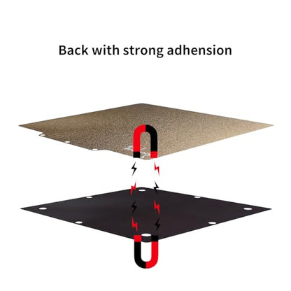 3D Printer Accessories Adventuer 5M Pro Platform Bottom Sticker 235×235mm: High Temperature Resistant Hardened Surface 8 Hole Heated Bed Cover with Back Adhesion for AD5M Build Plate