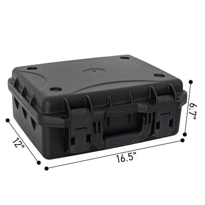 TORIBIO Hard Carrying Case with Foam Shockproof Storage 17.5"x10.5"x4.7" - size: 17" x 10.3" x 4.7"