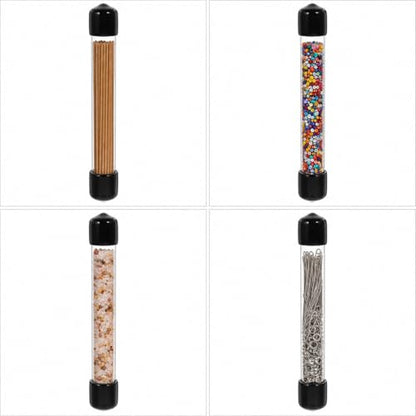 iplusmile 6Pcs Clear Rigid Plastic Tubing with Caps, 4.8 Inch Length 0.47 Inch ID Round Plastic Storage Tubing for Agarwood Incense Sticks Seed Beads Item - size: 12.20X1.50X1.50CM