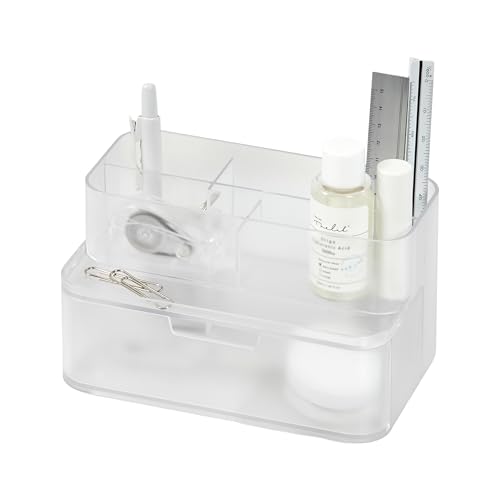 BLUE GINKGO Compact Desk Organizer, Transperent, Made in Korea - color: TRANSPARENT, size: Compact
