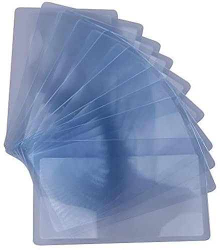 Lot of 12 OpticLens Brand Credit Card Sized Magnifying Lenses. Wholesale Lot - 300% Fresnel Magnifier