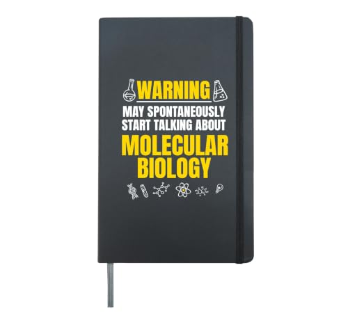 Molecular Biology Biologist Genetic Scientist DNA Science Hardcover Journal, Black
