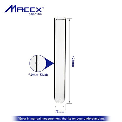14ml Sturdy Glass Test Tubes, 16x125mm, Pack of 50, Borosilicate Glass Material, TTG014-050 - style: 50pcs of Vol.14ml(16x125mm)