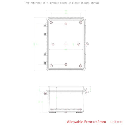 Junction Box, Hinged Black Clear Cover IP67 Waterproof ABS Project Box with Mounting Plate Electrical Box Enclosure with Wall Bracket 7.1 x 5.1 x 3.5inch(180x130x90mm) - color: Clear, size: 7.1"x5.1"x3.5"